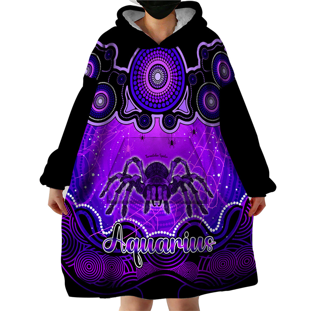 personalised-australia-scorpio-tarantulas-spider-zodiac-wearable-blanket-hoodie-auz-astrology-aboriginal-purple