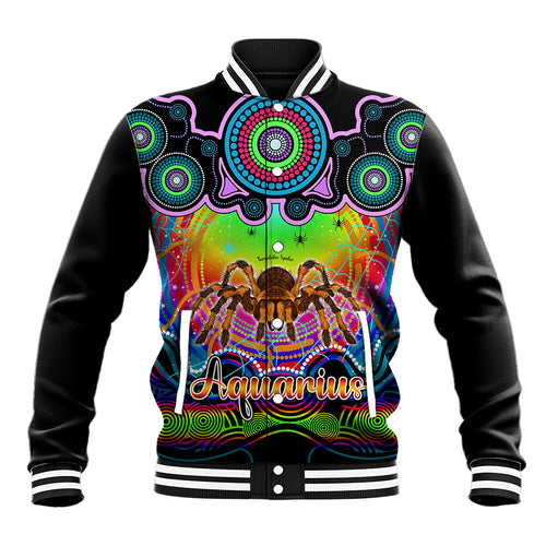 personalised-australia-scorpio-tarantulas-spider-zodiac-baseball-jacket-auz-astrology-aboriginal-rainbow