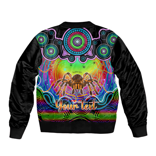 personalised-australia-scorpio-tarantulas-spider-zodiac-bomber-jacket-auz-astrology-aboriginal-rainbow