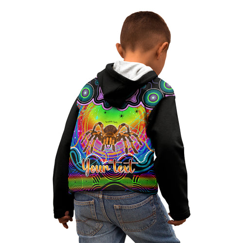 personalised-australia-scorpio-tarantulas-spider-zodiac-kid-hoodie-auz-astrology-aboriginal-rainbow