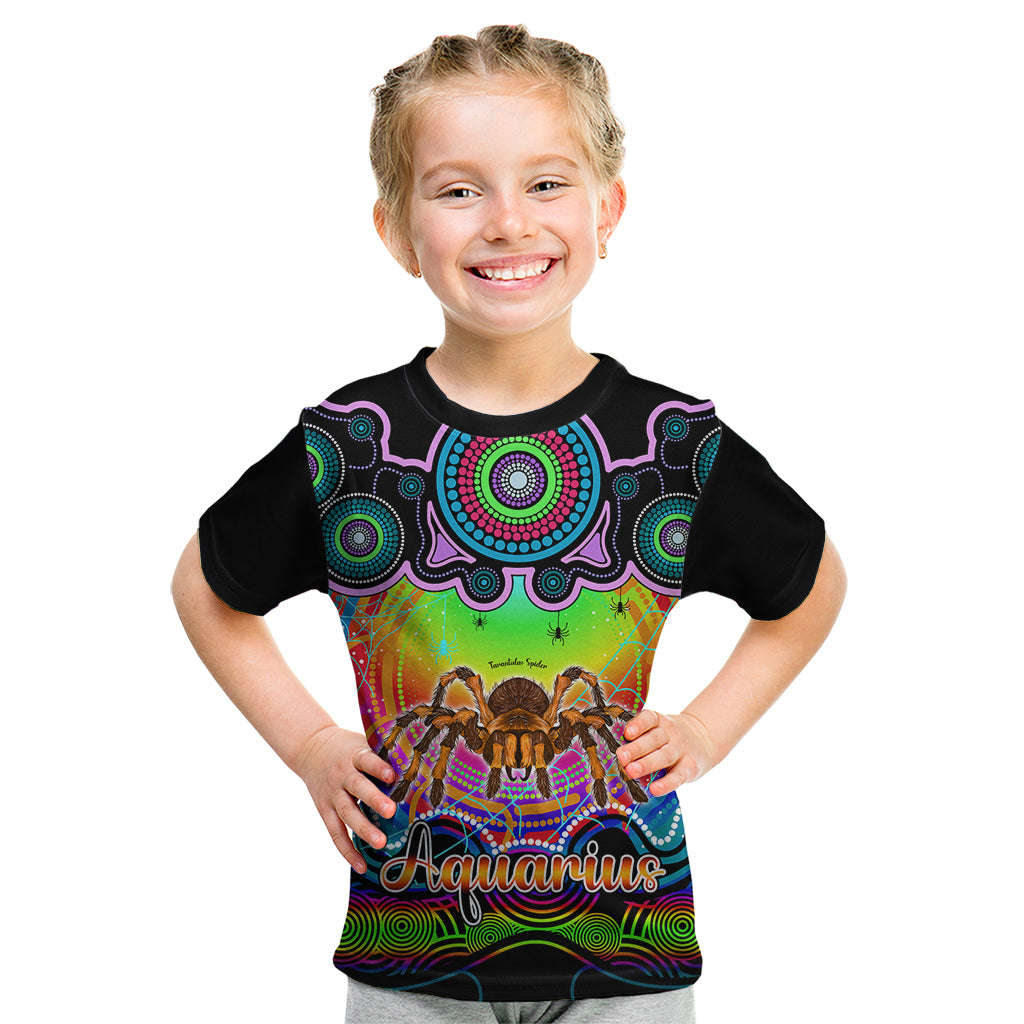 personalised-australia-scorpio-tarantulas-spider-zodiac-kid-t-shirt-auz-astrology-aboriginal-rainbow