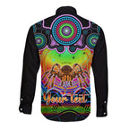 personalised-australia-scorpio-tarantulas-spider-zodiac-long-sleeve-button-shirt-auz-astrology-aboriginal-rainbow