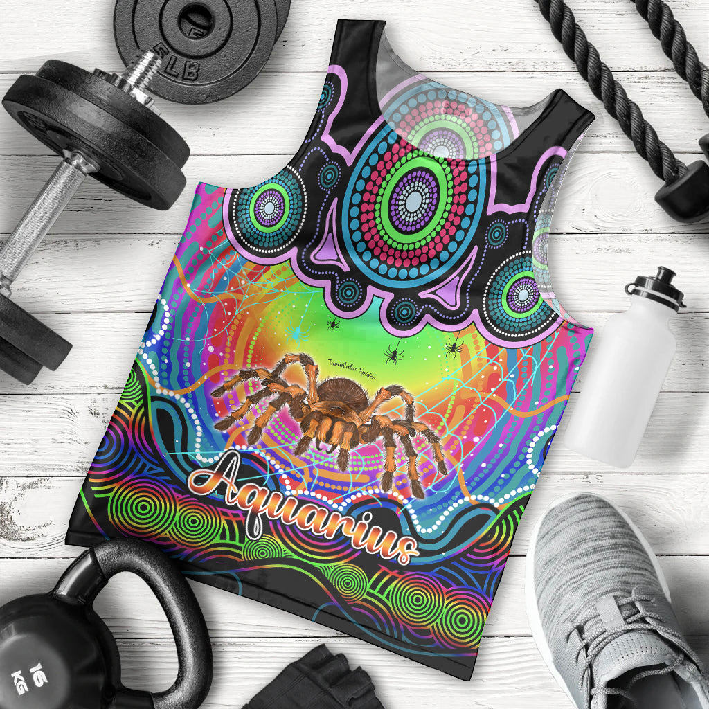 personalised-australia-scorpio-tarantulas-spider-zodiac-men-tank-top-auz-astrology-aboriginal-rainbow