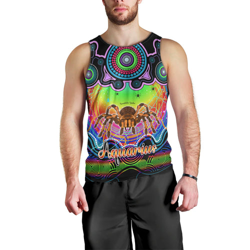 personalised-australia-scorpio-tarantulas-spider-zodiac-men-tank-top-auz-astrology-aboriginal-rainbow