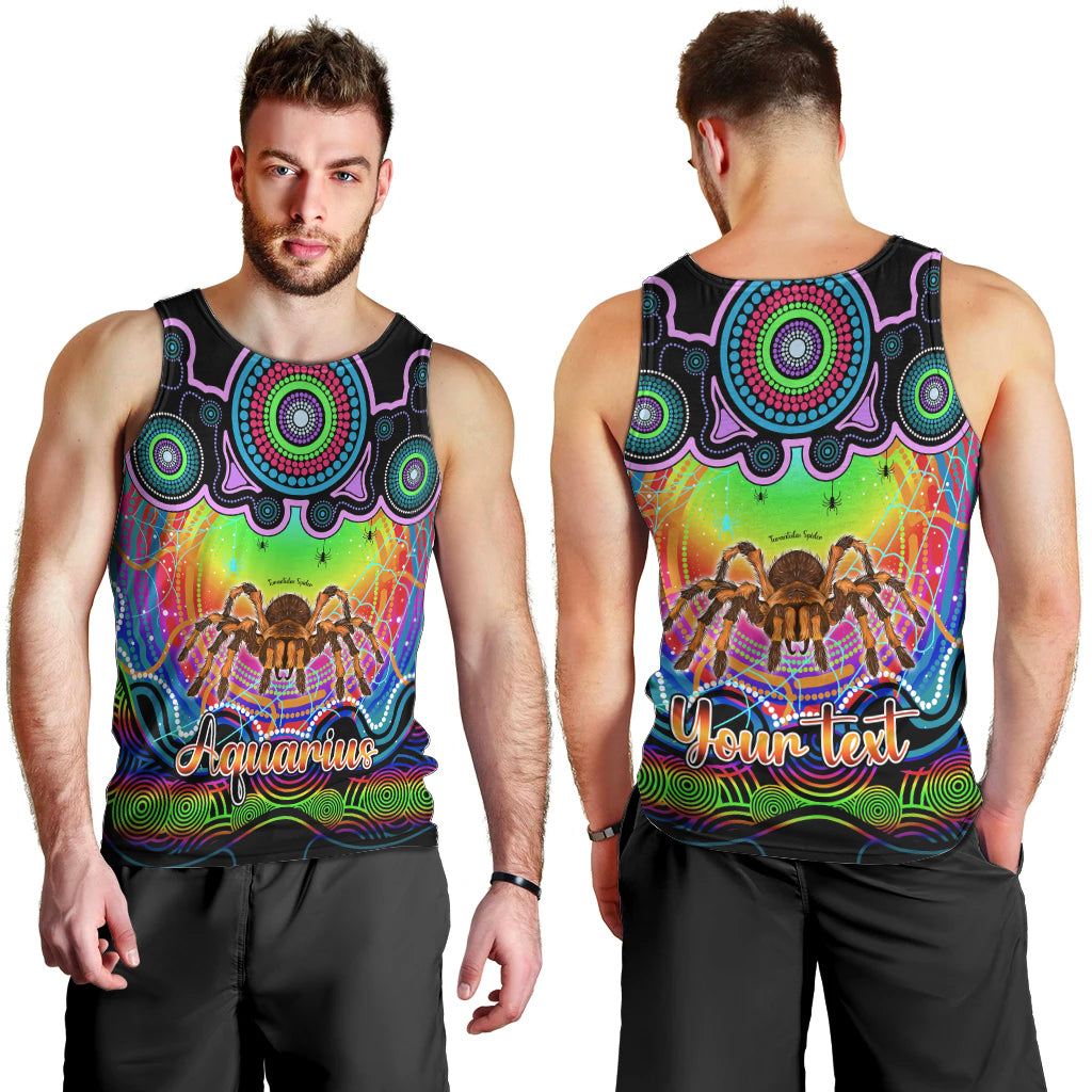 personalised-australia-scorpio-tarantulas-spider-zodiac-men-tank-top-auz-astrology-aboriginal-rainbow
