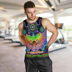 personalised-australia-scorpio-tarantulas-spider-zodiac-men-tank-top-auz-astrology-aboriginal-rainbow