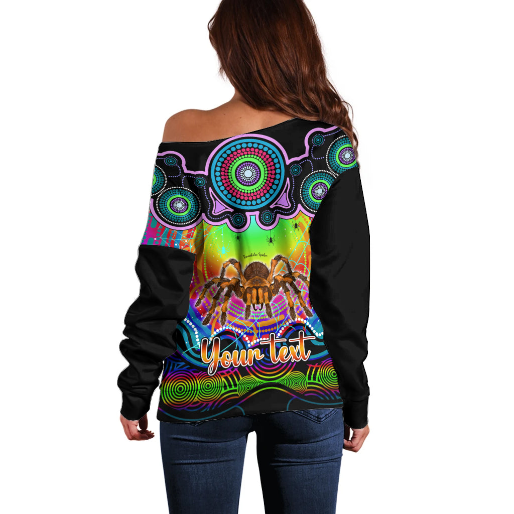 personalised-australia-scorpio-tarantulas-spider-zodiac-off-shoulder-sweater-auz-astrology-aboriginal-rainbow