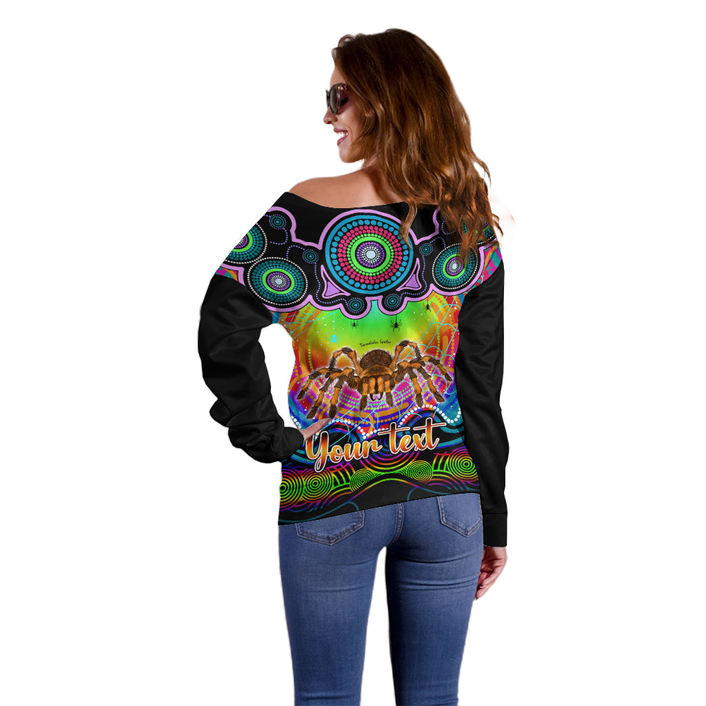 personalised-australia-scorpio-tarantulas-spider-zodiac-off-shoulder-sweater-auz-astrology-aboriginal-rainbow