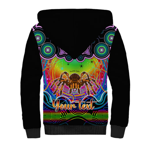 personalised-australia-scorpio-tarantulas-spider-zodiac-sherpa-hoodie-auz-astrology-aboriginal-rainbow