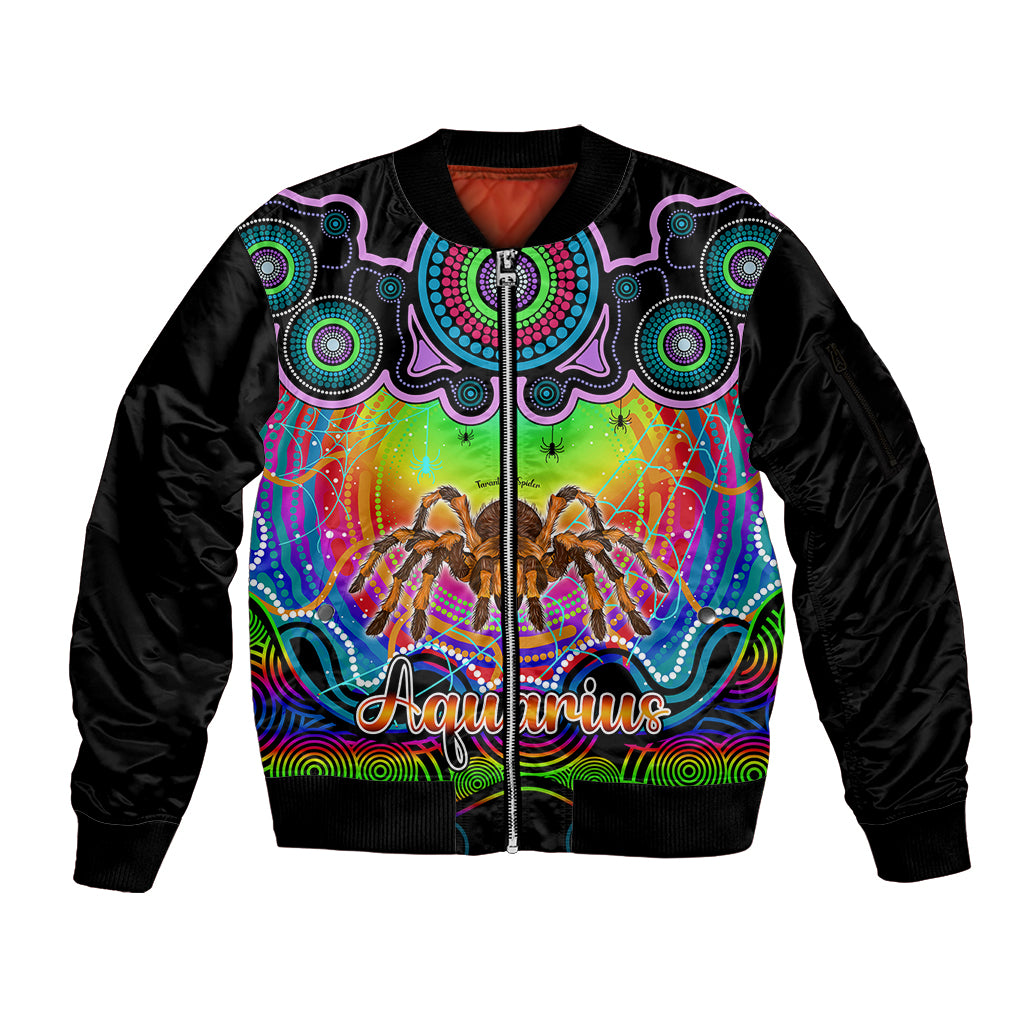 personalised-australia-scorpio-tarantulas-spider-zodiac-sleeve-zip-bomber-jacket-auz-astrology-aboriginal-rainbow