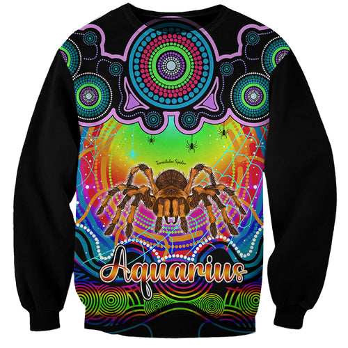 personalised-australia-scorpio-tarantulas-spider-zodiac-sweatshirt-auz-astrology-aboriginal-rainbow