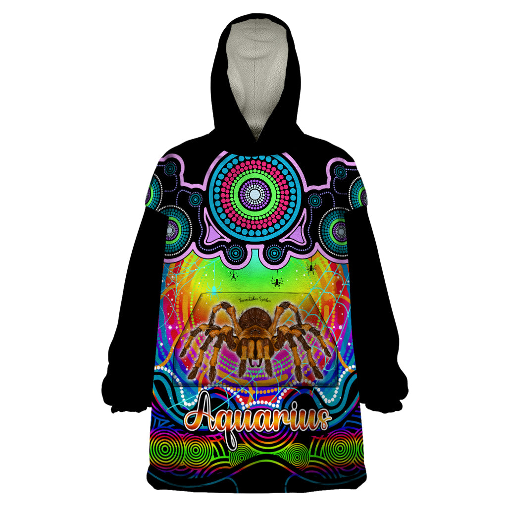 personalised-australia-scorpio-tarantulas-spider-zodiac-wearable-blanket-hoodie-auz-astrology-aboriginal-rainbow