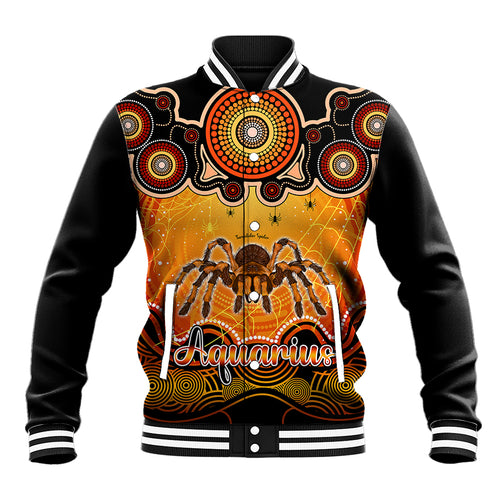 personalised-australia-scorpio-tarantulas-spider-zodiac-baseball-jacket-auz-astrology-aboriginal-red
