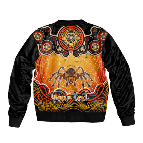 personalised-australia-scorpio-tarantulas-spider-zodiac-bomber-jacket-auz-astrology-aboriginal-red