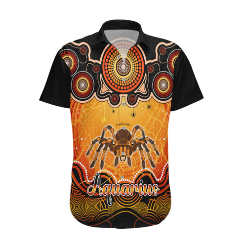 personalised-australia-scorpio-tarantulas-spider-zodiac-hawaiian-shirt-auz-astrology-aboriginal-red