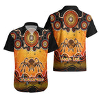 personalised-australia-scorpio-tarantulas-spider-zodiac-hawaiian-shirt-auz-astrology-aboriginal-red