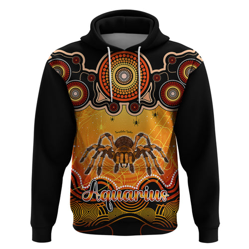 personalised-australia-scorpio-tarantulas-spider-zodiac-hoodie-auz-astrology-aboriginal-red