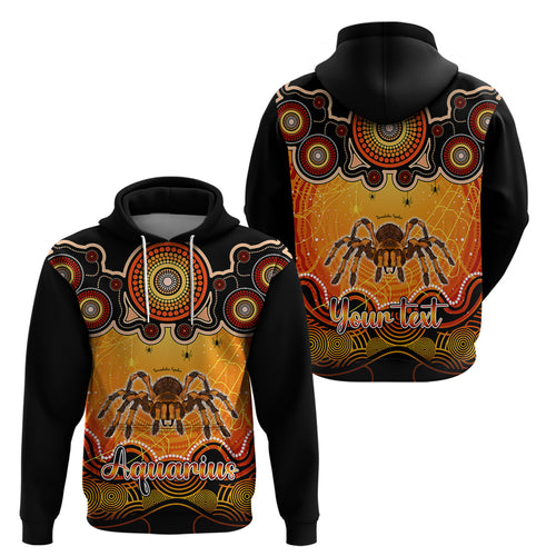 personalised-australia-scorpio-tarantulas-spider-zodiac-hoodie-auz-astrology-aboriginal-red