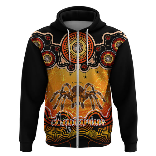 personalised-australia-scorpio-tarantulas-spider-zodiac-hoodie-auz-astrology-aboriginal-red