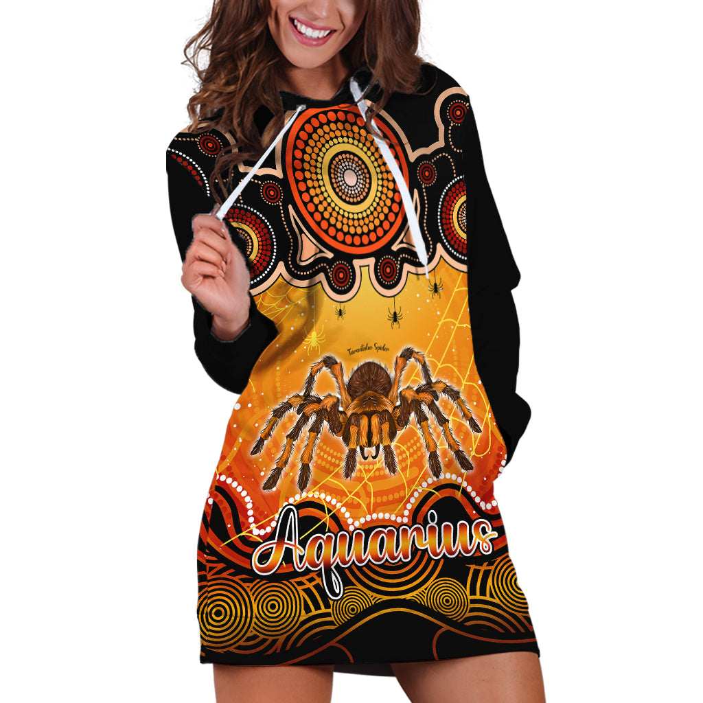personalised-australia-scorpio-tarantulas-spider-zodiac-hoodie-dress-auz-astrology-aboriginal-red