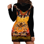 personalised-australia-scorpio-tarantulas-spider-zodiac-hoodie-dress-auz-astrology-aboriginal-red