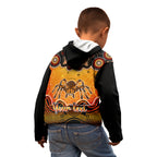 personalised-australia-scorpio-tarantulas-spider-zodiac-kid-hoodie-auz-astrology-aboriginal-red
