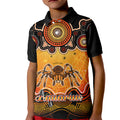 personalised-australia-scorpio-tarantulas-spider-zodiac-kid-polo-shirt-auz-astrology-aboriginal-red