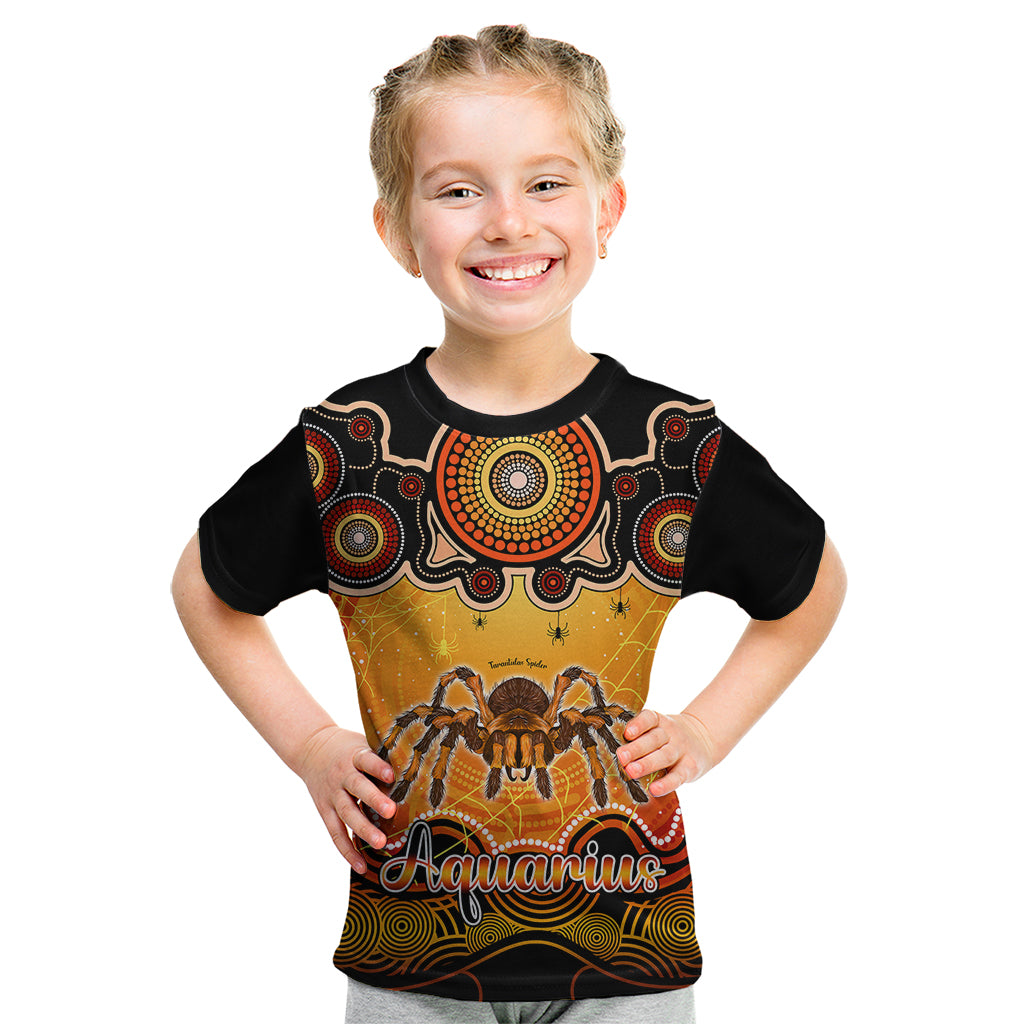 personalised-australia-scorpio-tarantulas-spider-zodiac-kid-t-shirt-auz-astrology-aboriginal-red