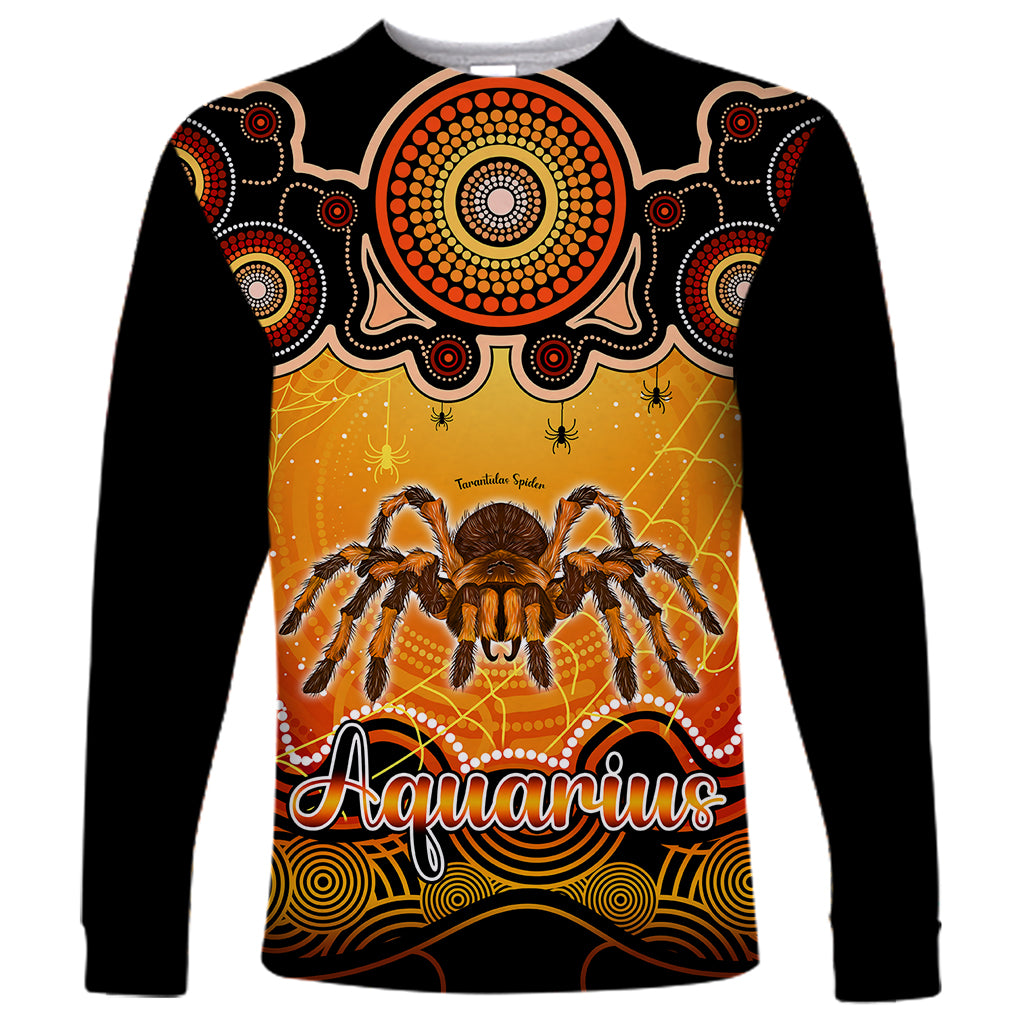 personalised-australia-scorpio-tarantulas-spider-zodiac-long-sleeve-shirt-auz-astrology-aboriginal-red