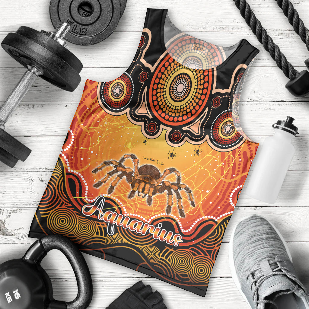 personalised-australia-scorpio-tarantulas-spider-zodiac-men-tank-top-auz-astrology-aboriginal-red