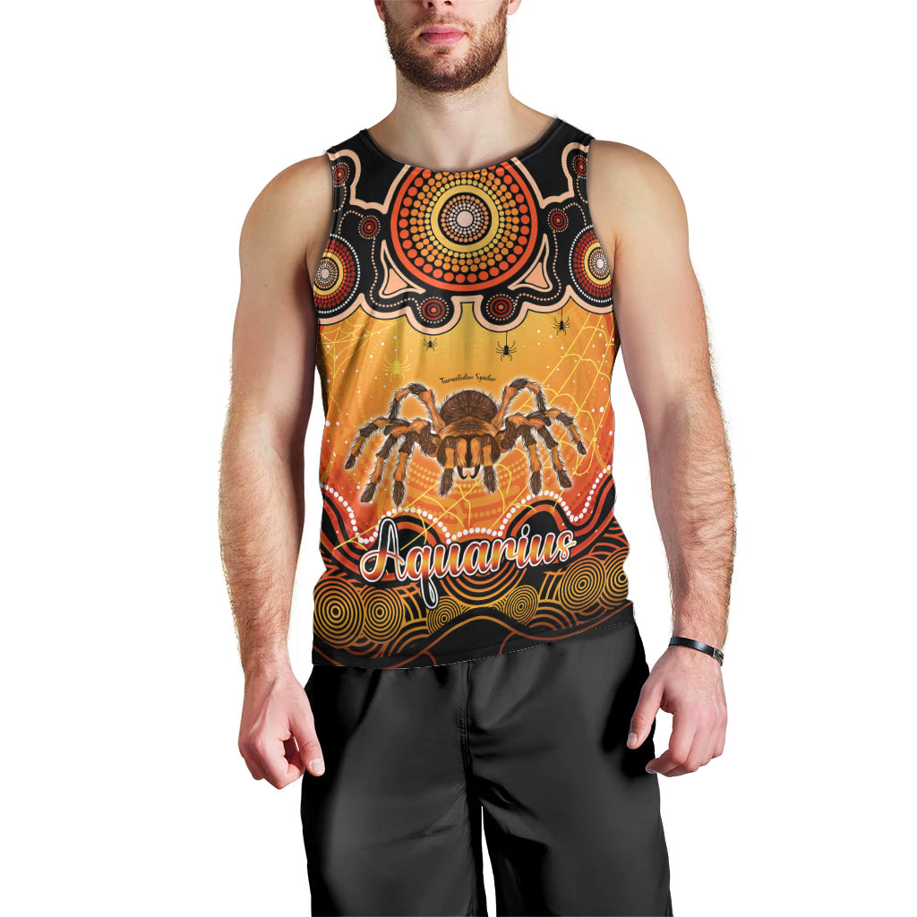 personalised-australia-scorpio-tarantulas-spider-zodiac-men-tank-top-auz-astrology-aboriginal-red
