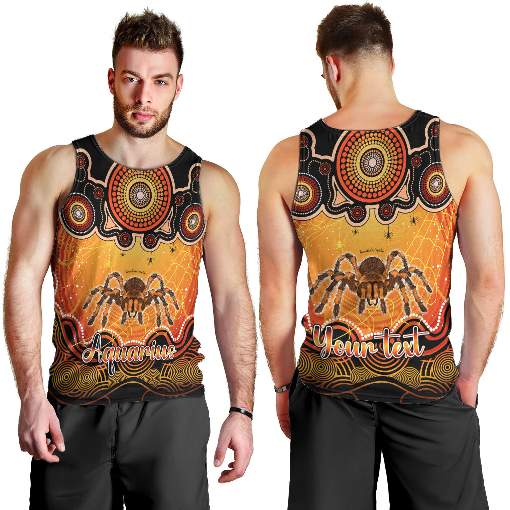 personalised-australia-scorpio-tarantulas-spider-zodiac-men-tank-top-auz-astrology-aboriginal-red
