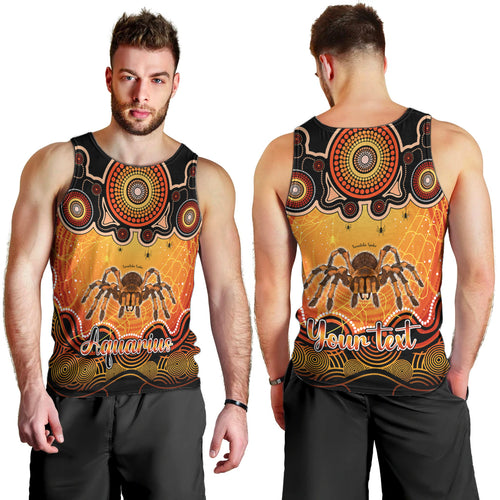 personalised-australia-scorpio-tarantulas-spider-zodiac-men-tank-top-auz-astrology-aboriginal-red