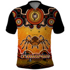 personalised-australia-scorpio-tarantulas-spider-zodiac-polo-shirt-auz-astrology-aboriginal-red