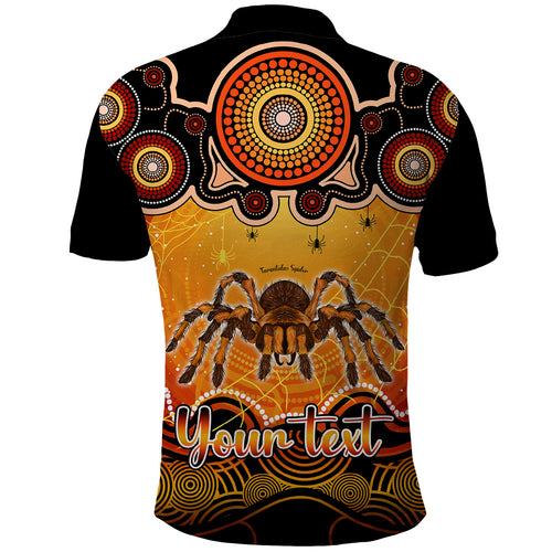 personalised-australia-scorpio-tarantulas-spider-zodiac-polo-shirt-auz-astrology-aboriginal-red
