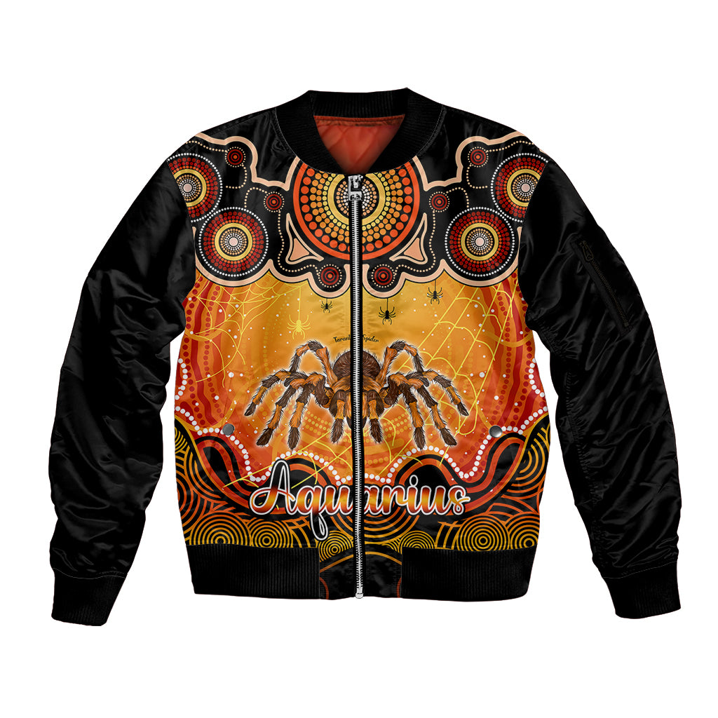 personalised-australia-scorpio-tarantulas-spider-zodiac-sleeve-zip-bomber-jacket-auz-astrology-aboriginal-red