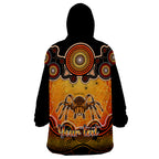 personalised-australia-scorpio-tarantulas-spider-zodiac-wearable-blanket-hoodie-auz-astrology-aboriginal-red