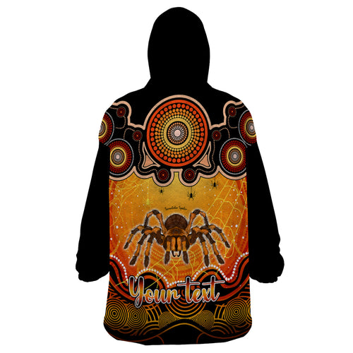 personalised-australia-scorpio-tarantulas-spider-zodiac-wearable-blanket-hoodie-auz-astrology-aboriginal-red