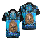 personalised-australia-virgo-echidna-zodiac-hawaiian-shirt-auz-astrology-aboriginal-aqua