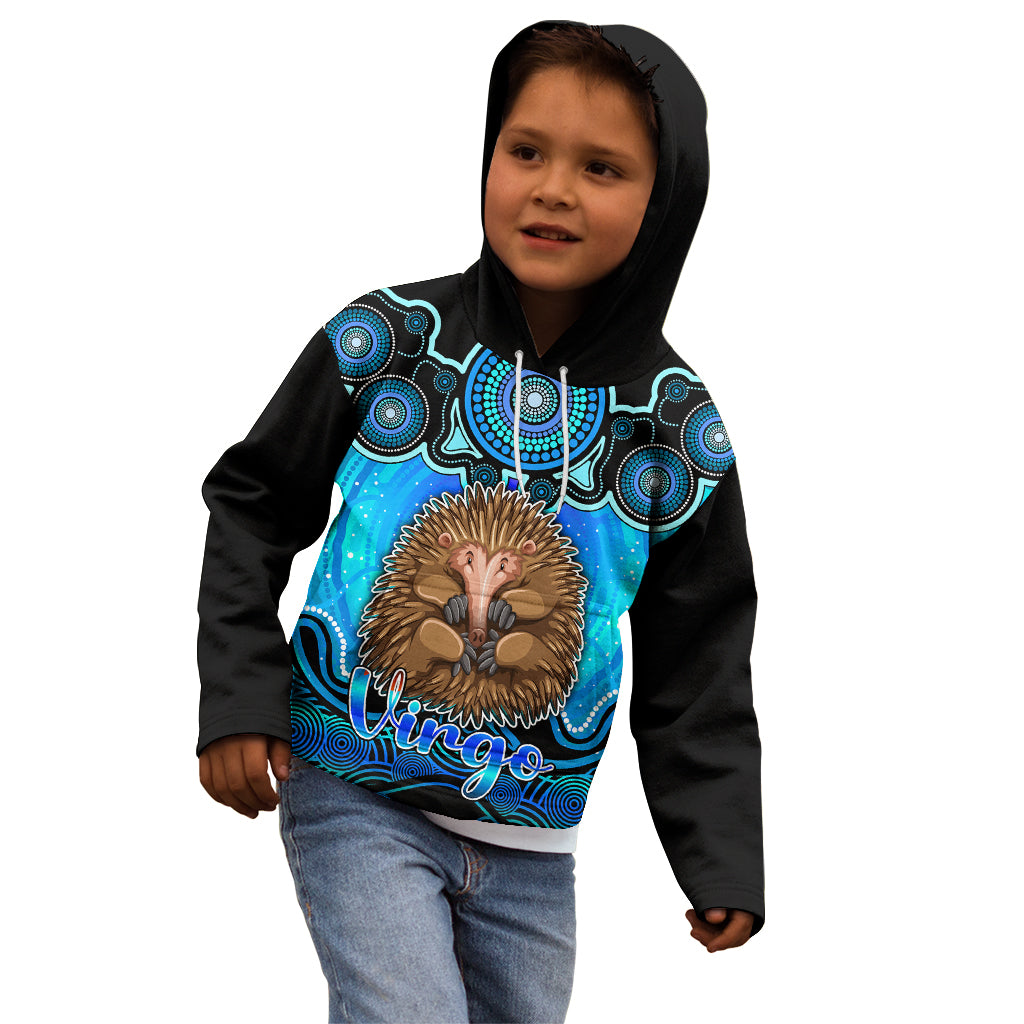 personalised-australia-virgo-echidna-zodiac-kid-hoodie-auz-astrology-aboriginal-aqua