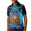 personalised-australia-virgo-echidna-zodiac-kid-polo-shirt-auz-astrology-aboriginal-aqua