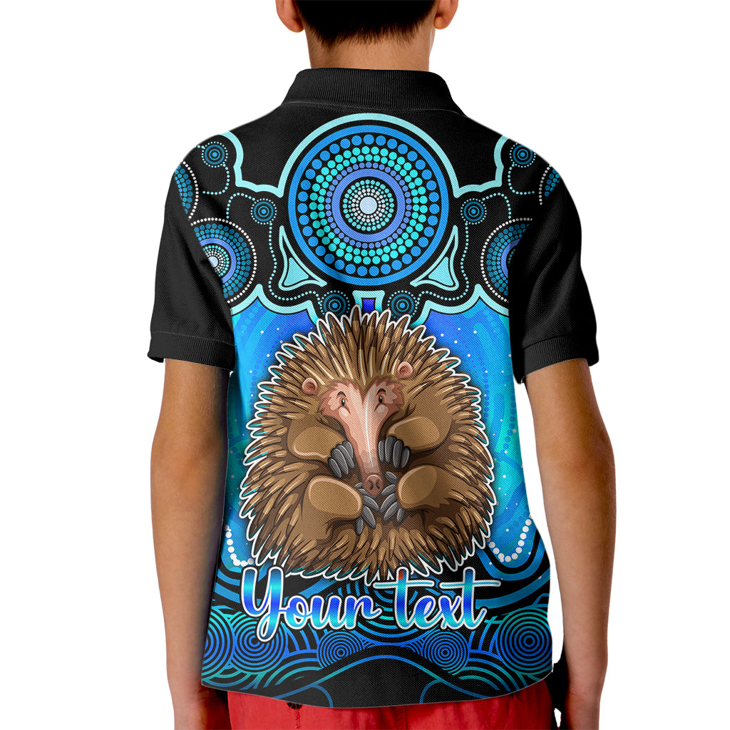 personalised-australia-virgo-echidna-zodiac-kid-polo-shirt-auz-astrology-aboriginal-aqua