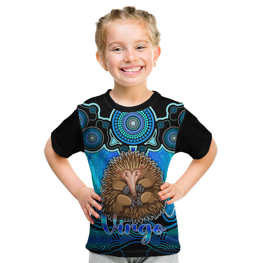 personalised-australia-virgo-echidna-zodiac-kid-t-shirt-auz-astrology-aboriginal-aqua