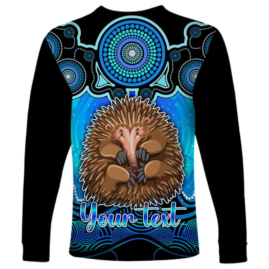 personalised-australia-virgo-echidna-zodiac-long-sleeve-shirt-auz-astrology-aboriginal-aqua