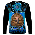 personalised-australia-virgo-echidna-zodiac-long-sleeve-shirt-auz-astrology-aboriginal-aqua