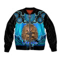 personalised-australia-virgo-echidna-zodiac-sleeve-zip-bomber-jacket-auz-astrology-aboriginal-aqua