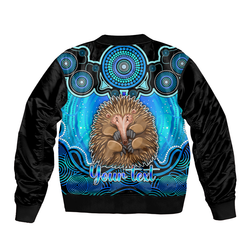 personalised-australia-virgo-echidna-zodiac-sleeve-zip-bomber-jacket-auz-astrology-aboriginal-aqua