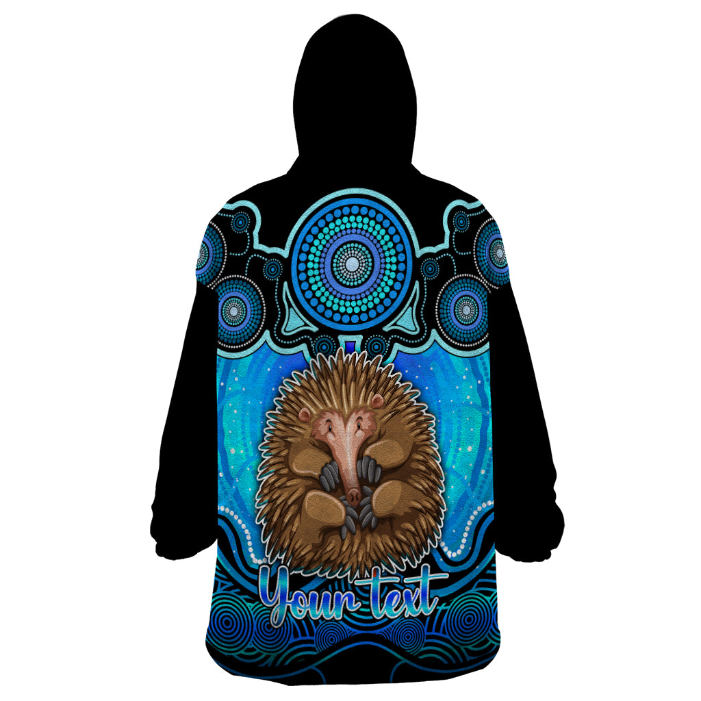 personalised-australia-virgo-echidna-zodiac-wearable-blanket-hoodie-auz-astrology-aboriginal-aqua