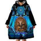 personalised-australia-virgo-echidna-zodiac-wearable-blanket-hoodie-auz-astrology-aboriginal-aqua