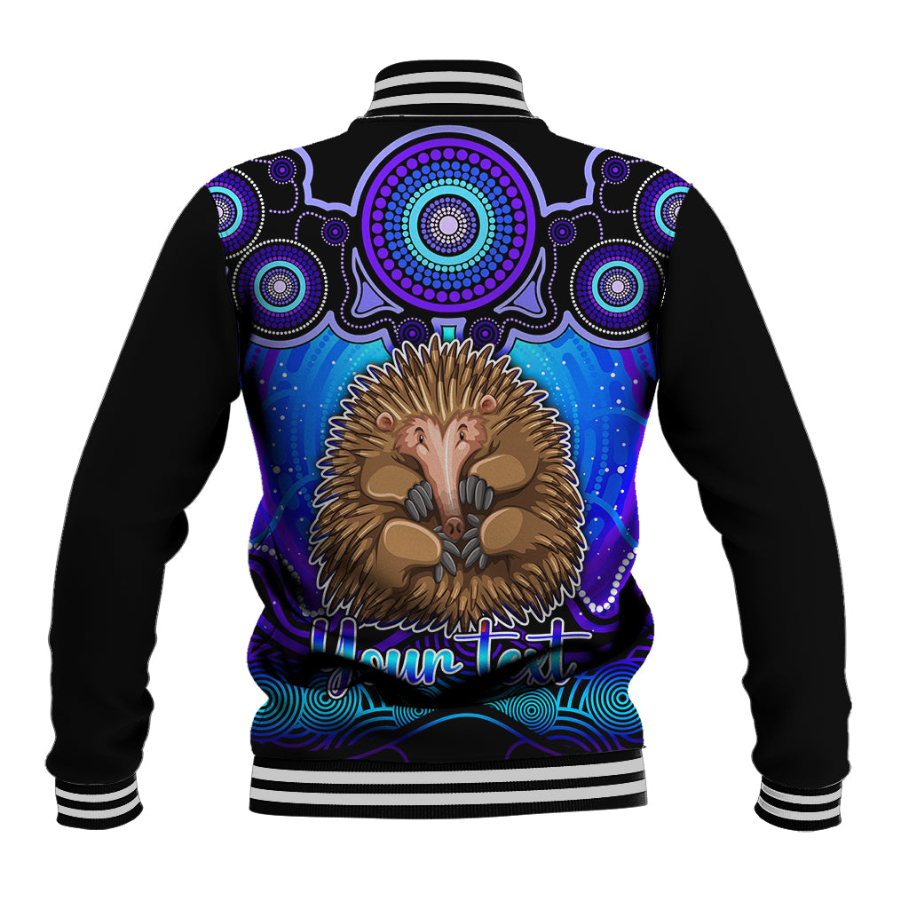personalised-australia-virgo-echidna-zodiac-baseball-jacket-auz-astrology-aboriginal-blue